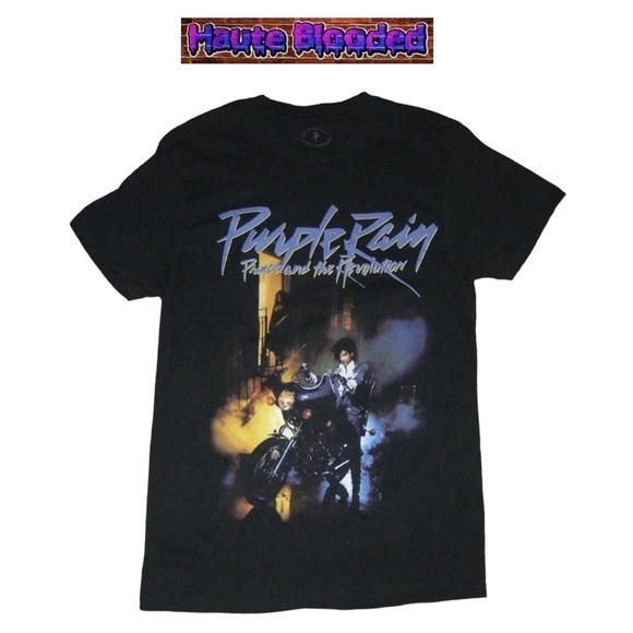 Prince & The Revolution Purple Rain 80's Style Tee Shirt Retro Band Festival NWT - Picture 1 of 5